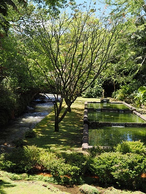 Wasserbecken am Eingang